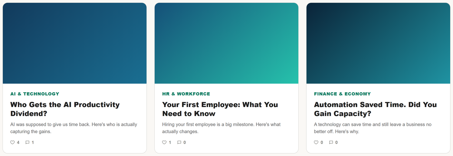 Blog articles in mySMB.com Community