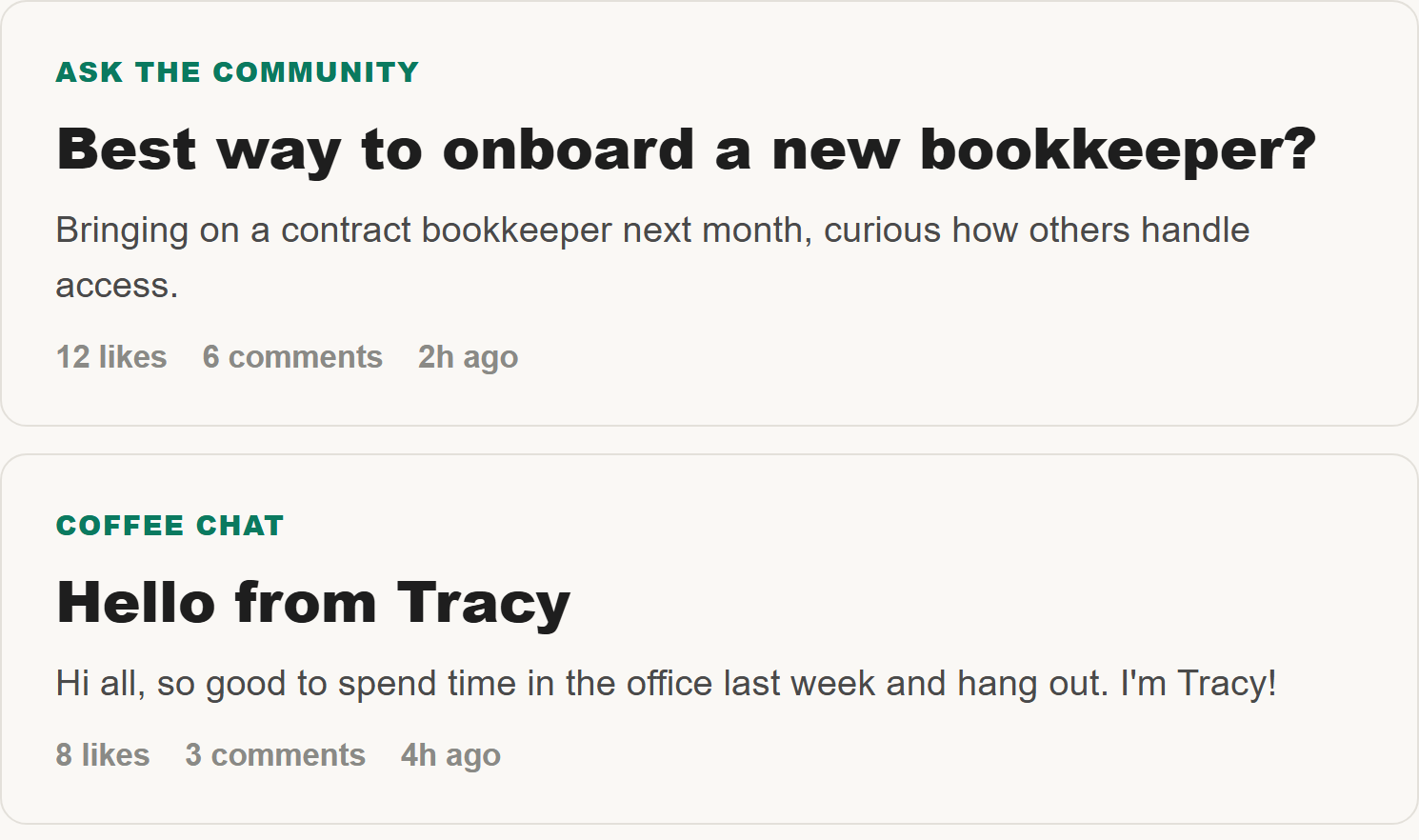 Community feed in mySMB.com