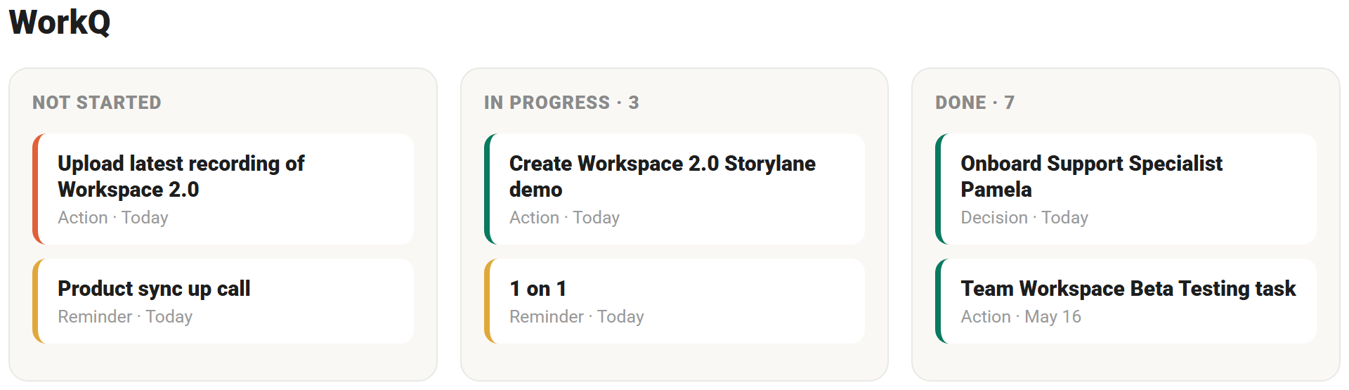 WorkQ task management in mySMB.com Workspace